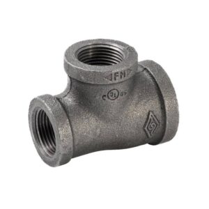 Southland Black Malleable Iron FPT Reducing Tee Fitting 1 in. x 3/4 in.