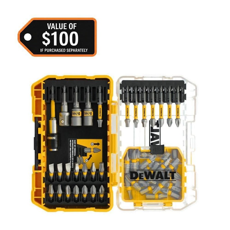 DEWALT MAXFIT ULTRA 1/4 in. Hex Steel Screwdriving Bit Set (50-Piece)