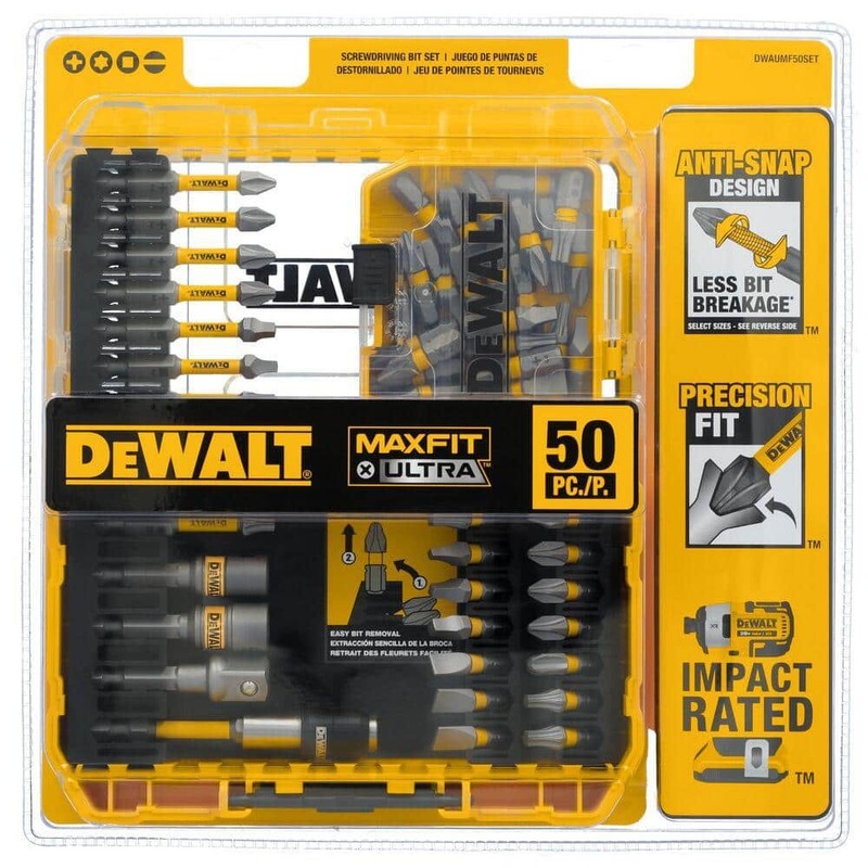 DEWALT MAXFIT ULTRA 1/4 in. Hex Steel Screwdriving Bit Set (50-Piece) - Image 2