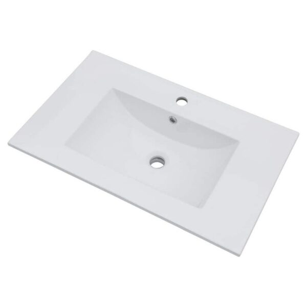 LORDEAR 30" W x 18.5" D White Ceramic Bathroom Vanity Top Sink Single Hole