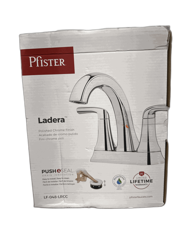Pfister Ladera 4 in. Centerset Double Handle Bathroom Faucet in Polished Chrome