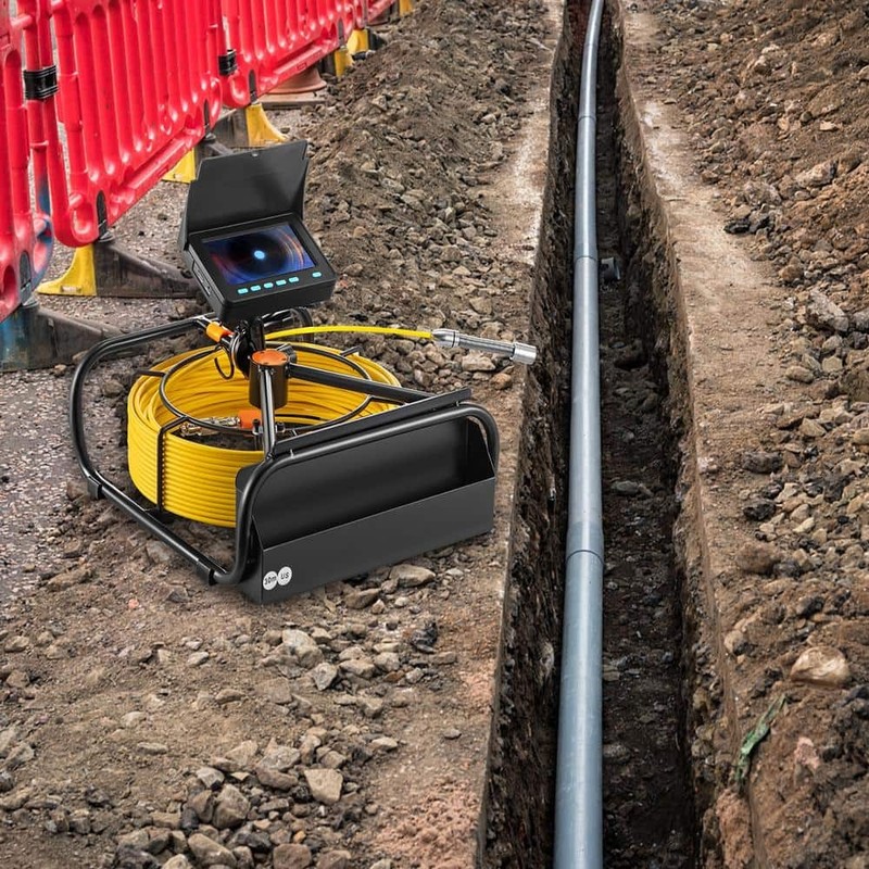 VEVOR Sewer Pipe Camera 4.3" LCD Monitor 98.4 ft Cable IP68 Battery DVR - Image 9