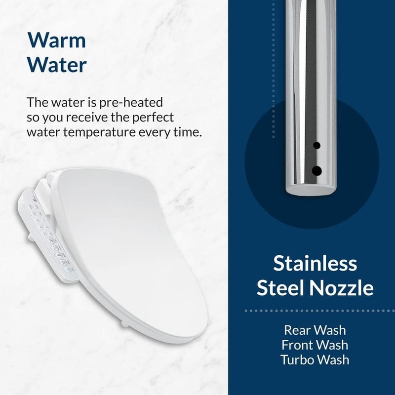 BIO BIDET HD-7000 Electric Bidet Seat Round White Fusion Heating Technology - Image 11405