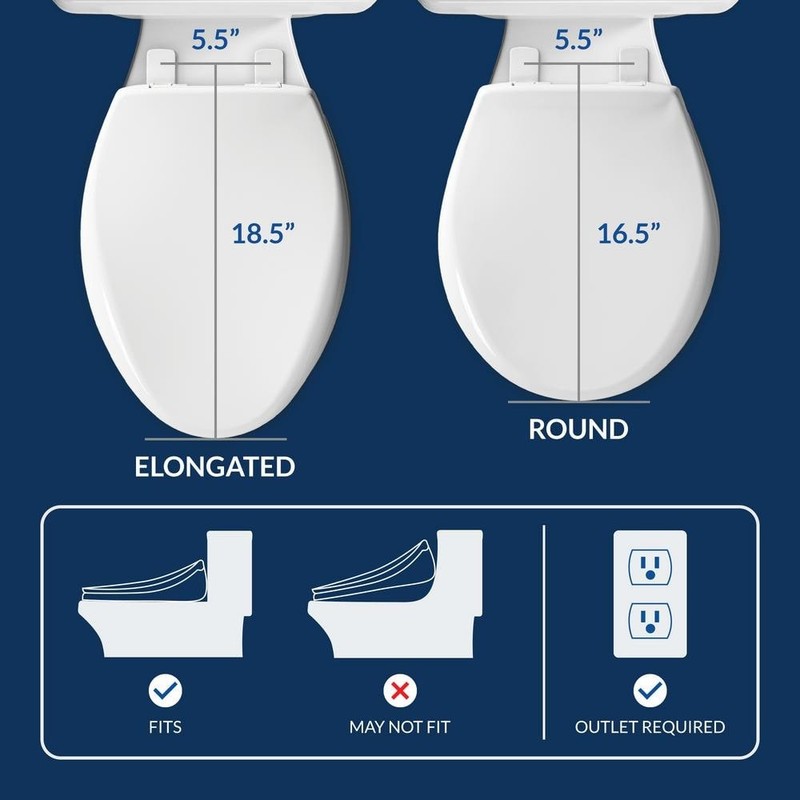 BIO BIDET HD-7000 Electric Bidet Seat Round White Fusion Heating Technology - Image 11409