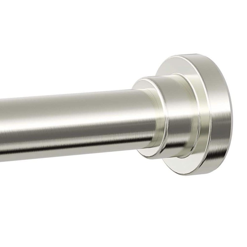 Numhew 28 in. Stainless Steel Adjustable Shower Curtain Rod Brushed Nickel - Image 2