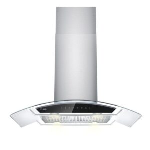 VIKIO 29.3" 900 CFM Ducted Island Mount Range Hood Stainless Steel Glass Panel