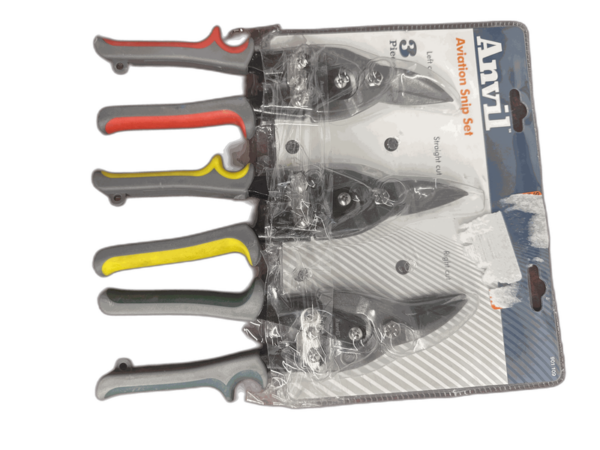 Anvil Straight, Left, and Right Cut Aviation Snip Set (3-Piece)