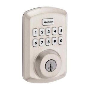 Kwikset Powerbolt 250 10-Button Keypad Satin Nickel Transitional Electronic