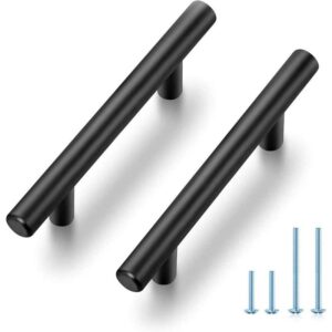 Wudkey 30-Pack Cabinet Pulls, Matte Black Stainless Steel, 3 in. Hole Centers