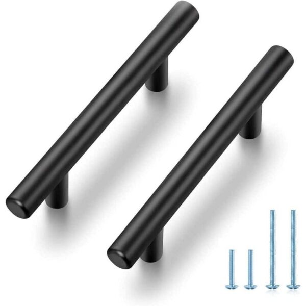 Wudkey 30-Pack Cabinet Pulls, Matte Black Stainless Steel, 3 in. Hole Centers
