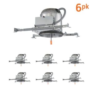 EnviroLite 6 in. IC Rated LED New Construction Recessed Housing (6-Pack)