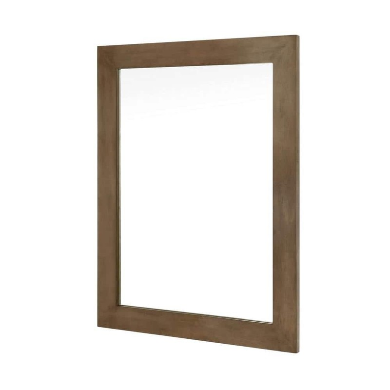 Home Decorators Sonoma 28" W x 36" H Framed Bathroom Mirror Almond Latte - Image 4