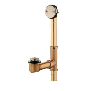 Everbilt Easy Touch 1-1/2" 20-Gauge Brass Bath Waste Overflow Drain Nickel