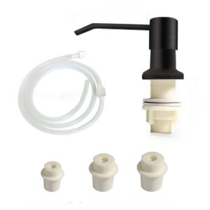 Numhew Large Bottle Soap Dispenser for Kitchen Sink, Black, 47 in. Tube Kit