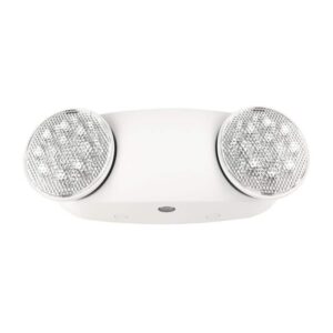 MEDINAH POWER LED Emergency Light 2 Round Lamps 90 Min Backup Damp Rated White