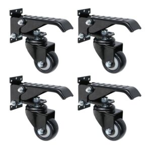Everbilt 2-1/2 in. Black Workbench Caster Kit with 600 lbs. Load Rating (4-Pack)