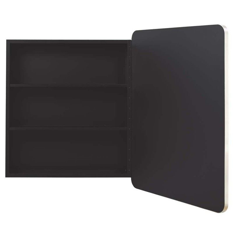 Glacier Bay 24" W x 30" H Rounded Corner Brushed Nickel Medicine Cabinet Mirror - Image 28