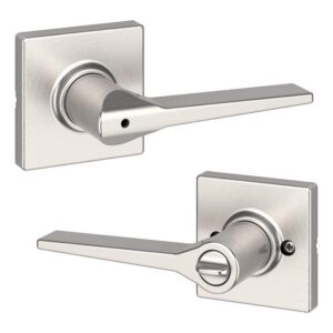 Kwikset Hollis Satin Nickel Bed/Bath Privacy Door Handle