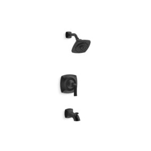 KOHLER Rubicon 1-Handle 3-Spray Tub Shower Faucet Matte Black