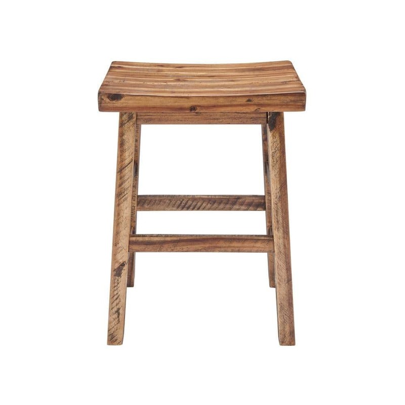 Alaterre Furniture Durango 26" H Wood Counter-Height Bar Stool, Saddle Seat - Image 1218