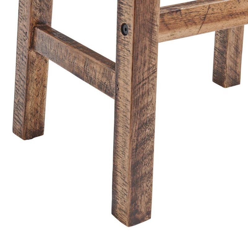 Alaterre Furniture Durango 26" H Wood Counter-Height Bar Stool, Saddle Seat - Image 1220