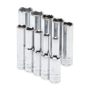 Husky 1/4 in. Drive Deep Metric Socket Set (10-Piece)