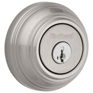 Kwikset Satin Nickel Single Cylinder Deadbolt w/ SmartKey & Microban Technology