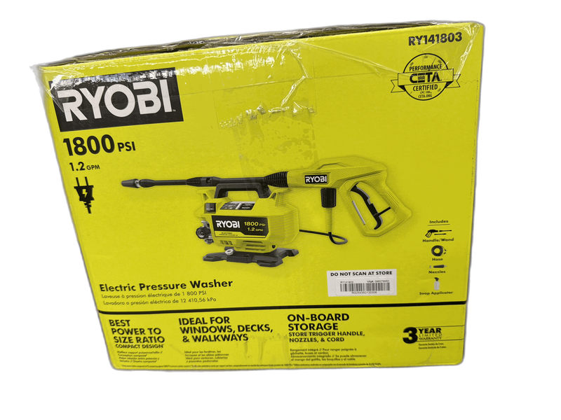 RYOBI 1800 PSI 1.2 GPM Cold Water Corded Electric Pressure Washer - Image 17