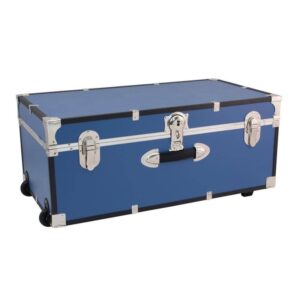 Seward Trunk Seward Explorer 30 in. Trunk with Wheels & Lock, Misty Blue