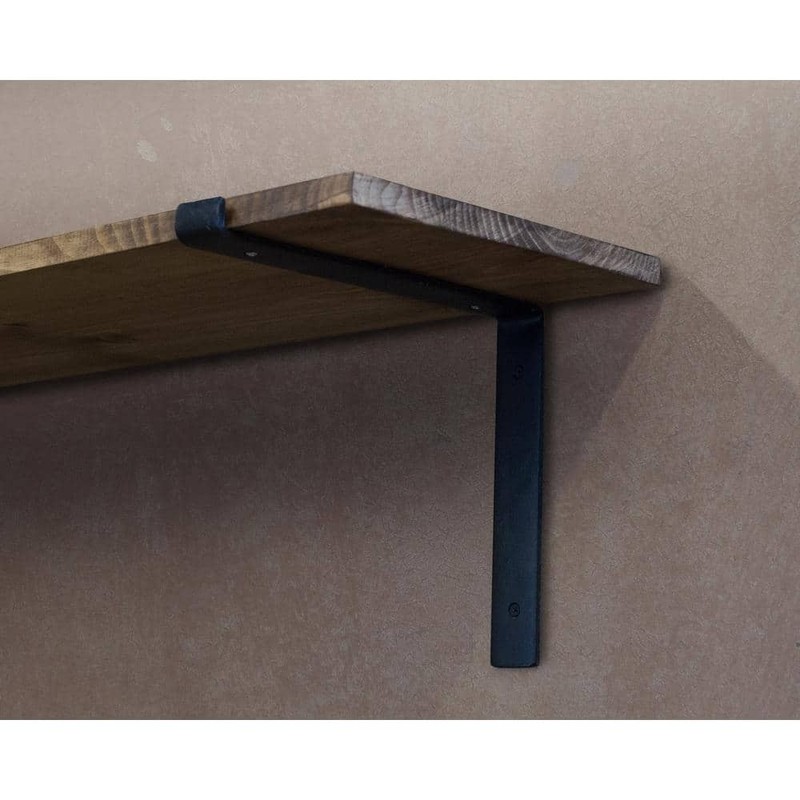 Crates & Pallet 12 in. Black Steel Shelf Bracket for Wood Shelving - Image 8