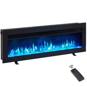 Edendirect 40" Wall Mounted Electric Fireplace 9 Flame Colors, Black