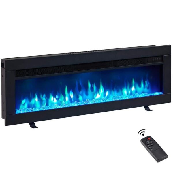Edendirect 40" Wall Mounted Electric Fireplace 9 Flame Colors, Black