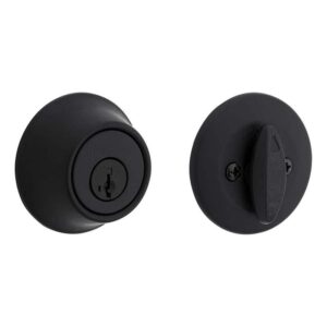 Kwikset 660 Matte Black Single-Cylinder Deadbolt SmartKey Security