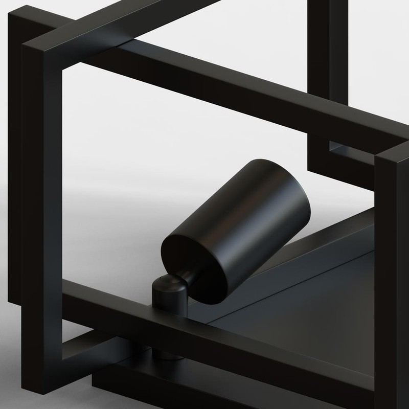 YANSUN 11.5 in. 2-Light Matte Black Square Frame Flush Mount Ceiling Light - Image 136
