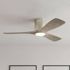 KICHLER Volos 48 in. Brushed Nickel Low Profile Ceiling Fan LED Wall Control