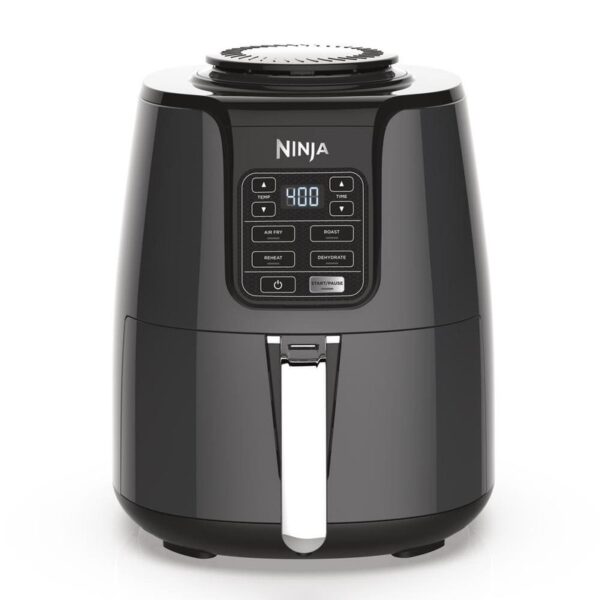 Ninja 4 qt Basket Air Fryer Black Gray Digital Controls for Dehydrate Roast