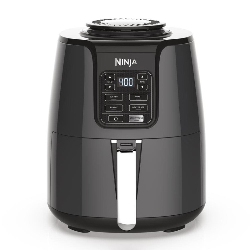 Ninja 4 qt Basket Air Fryer Black Gray Digital Controls for Dehydrate Roast