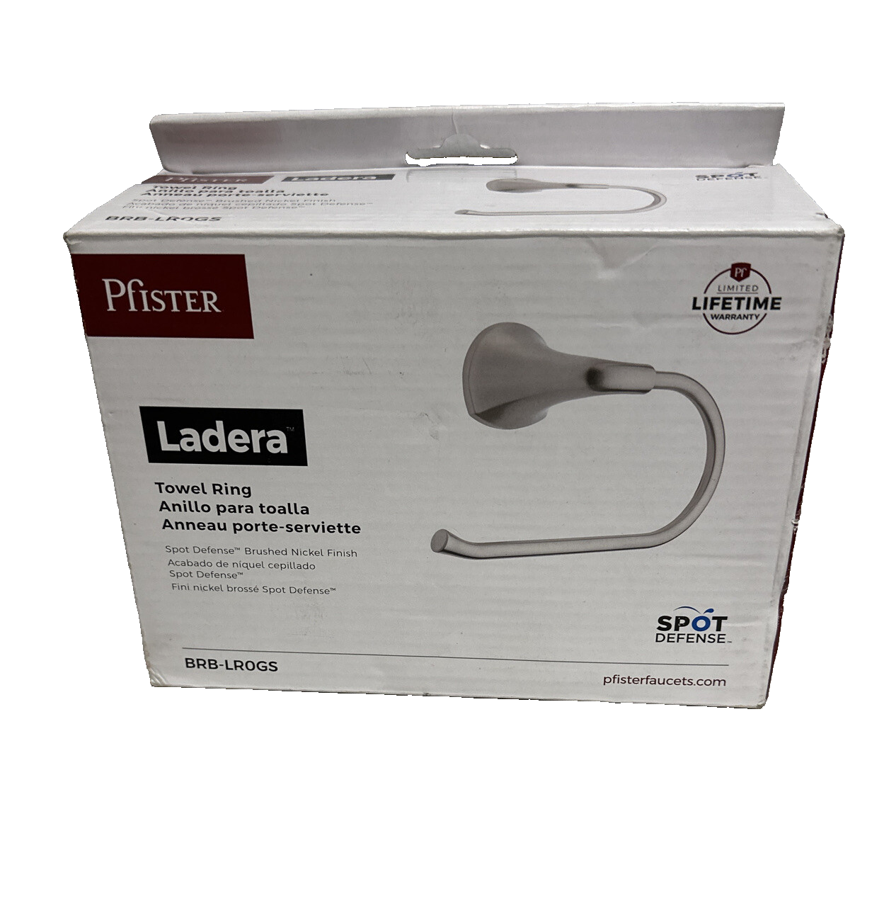 Pfister Ladera Towel Ring in Spot Defense Brushed Nickel BRB-LR0GS - Image 2