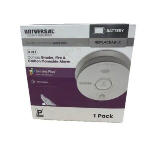 Universal Security Instruments 3 in 1 Combo Smoke, Fire Alarm