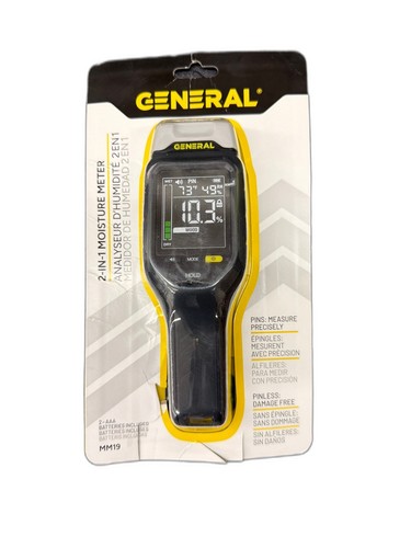 General Tools 2-in-1 Moisture Meter, Backlit, Wood, Drywall, Building Materials - Image 12