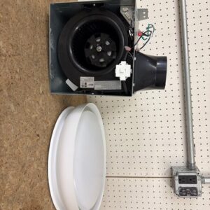 Commercial Electric 80/110 CFM Round Bathroom Exhaust Fan LED Night Light Sensor