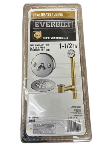 Everbilt 1-1/2 in. 20-Gauge Brass Bath Waste Overflow Drain Chrome - Image 6