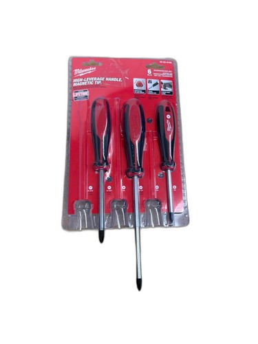 Milwaukee Phillips/Slotted Flat Head Hex Drive Screwdriver Set 3-Piece