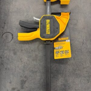 DEWALT 12 in. 600 lb. Trigger Clamp w/3.75 in. Throat Depth Missing Clamp jaw