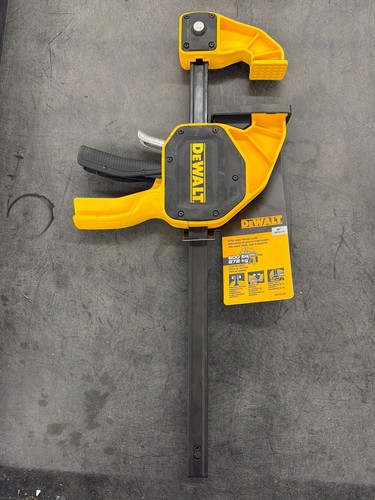 DEWALT 12 in. 600 lb. Trigger Clamp w/3.75 in. Throat Depth Missing Clamp jaw