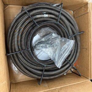 SKYSHALO Drain Cleaning Cable 66 FT x 5/8 in., Professional with 7 Cutters