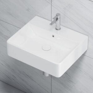 Eridanus Turner 20" W x 16" D Vitreous China Wall-Mount Sink White