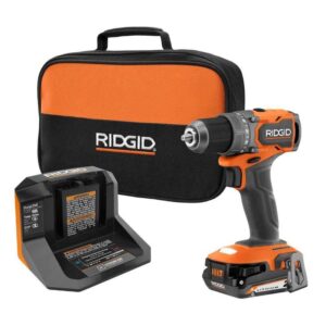 RIDGID 18V SubCompact Brushless Cordless Drill/Driver Kit 2 Ah Battery Charger