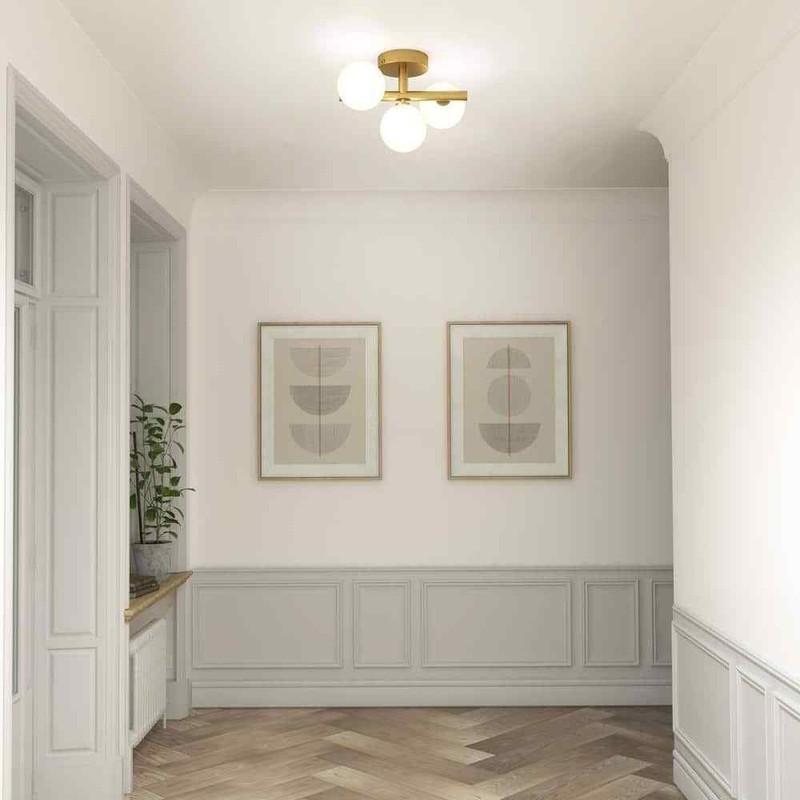 Artika Bloom 13 in. 15 Watt Modern Gold Integrated LED 5 CCT Flush Mount Ceiling - Image 2