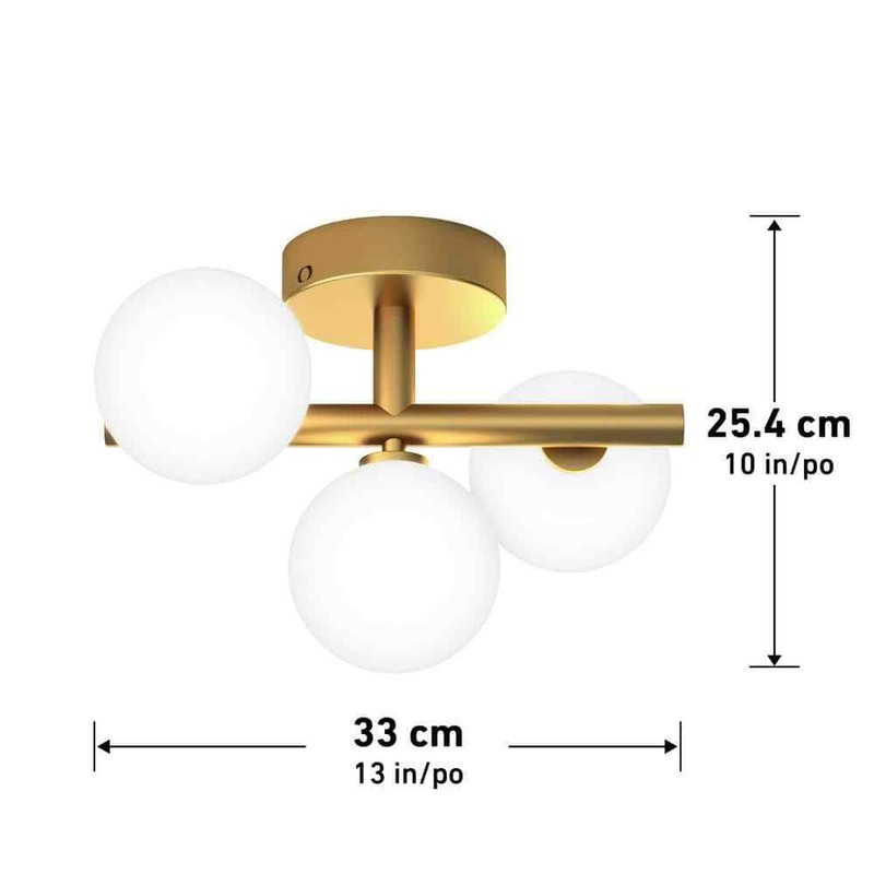 Artika Bloom 13 in. 15 Watt Modern Gold Integrated LED 5 CCT Flush Mount Ceiling - Image 10
